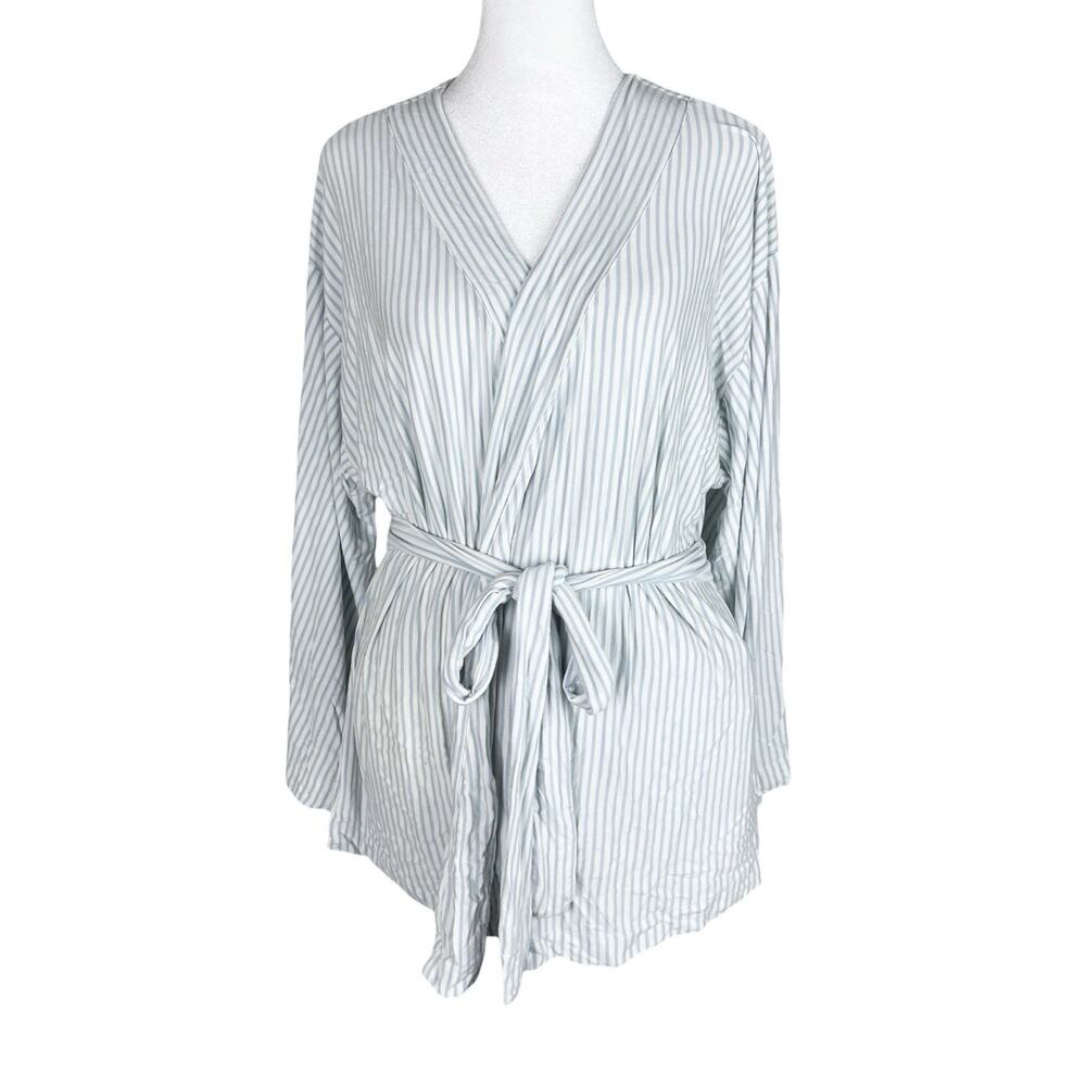 LAKE Dream Modal Kimono Pajama Top in Fog Luxury Sleep Loungewear Size Medium - Picture 2 of 7